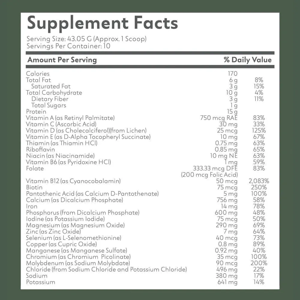 Nourish Nutrition Facts