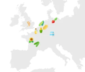 Queal ingredients map