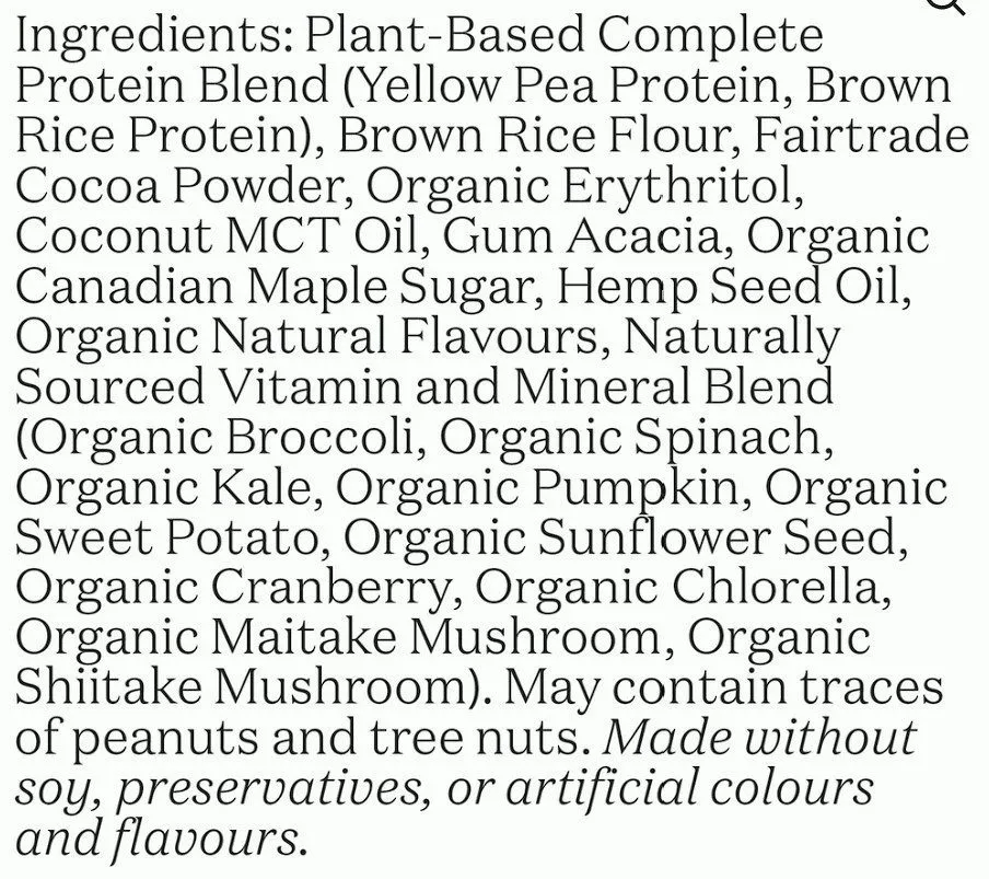 basal meal ingredients