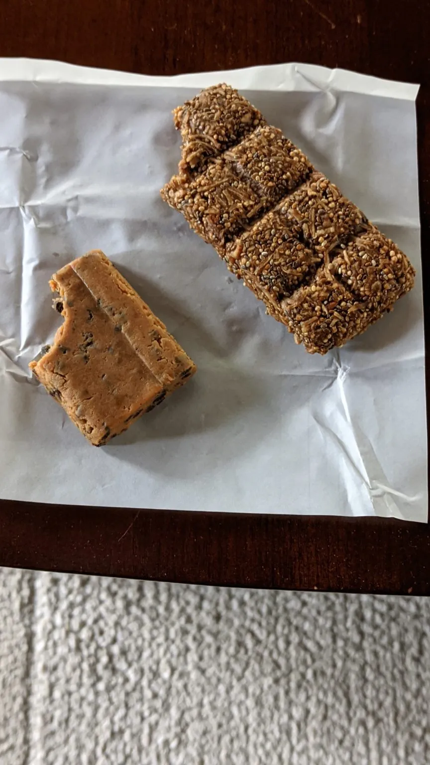 Nuttri bars texture vs Soylent bar texture