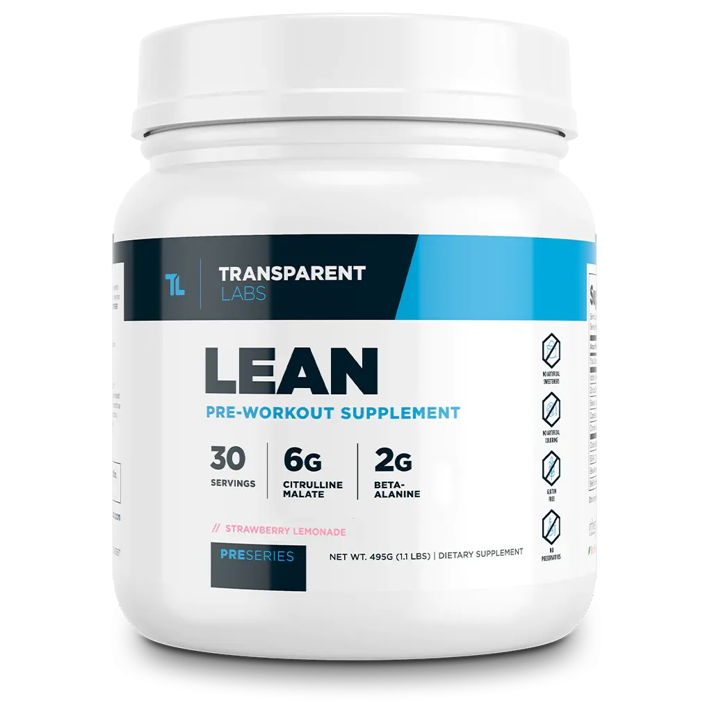 transparent labs lean pre entreno para bajar de peso