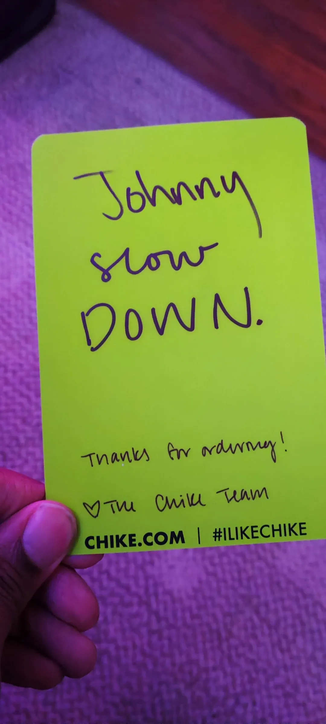 Personalized Chike card