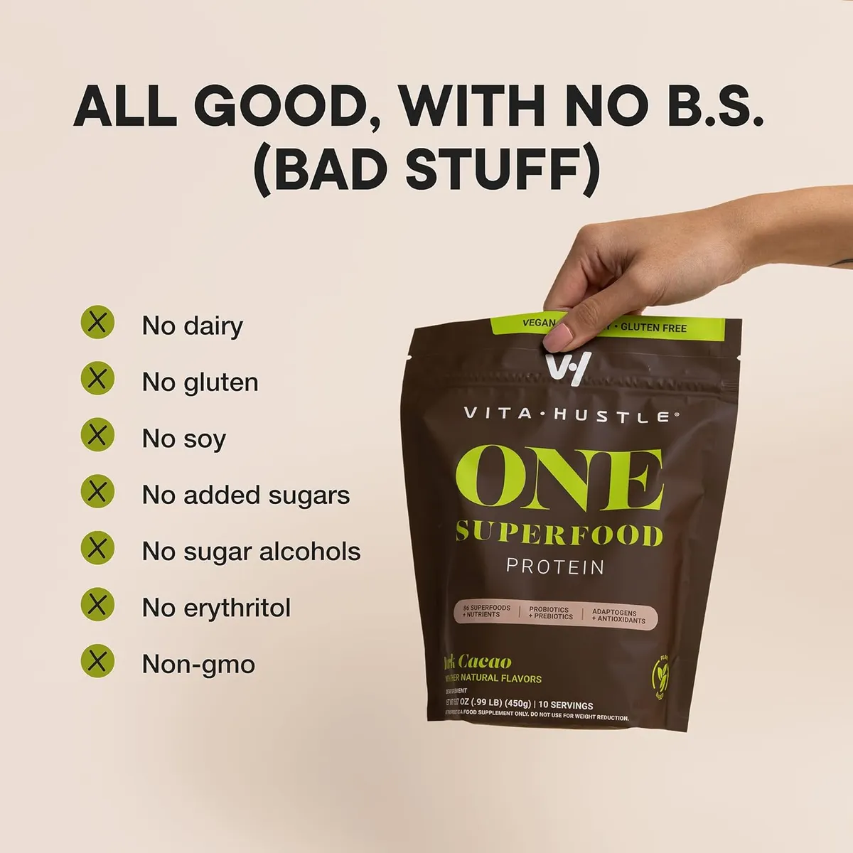 Vitahustle One superfood does not contain
