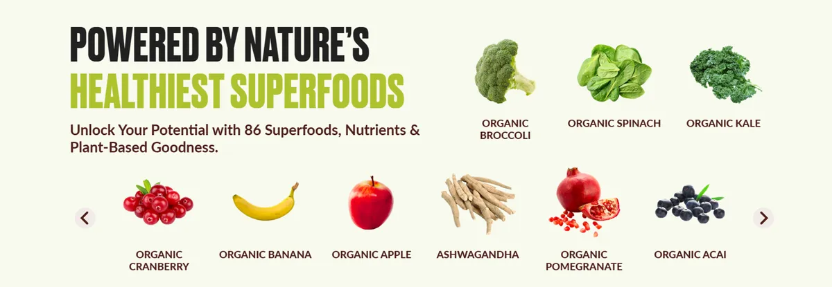 VitaHustle One Superfood list