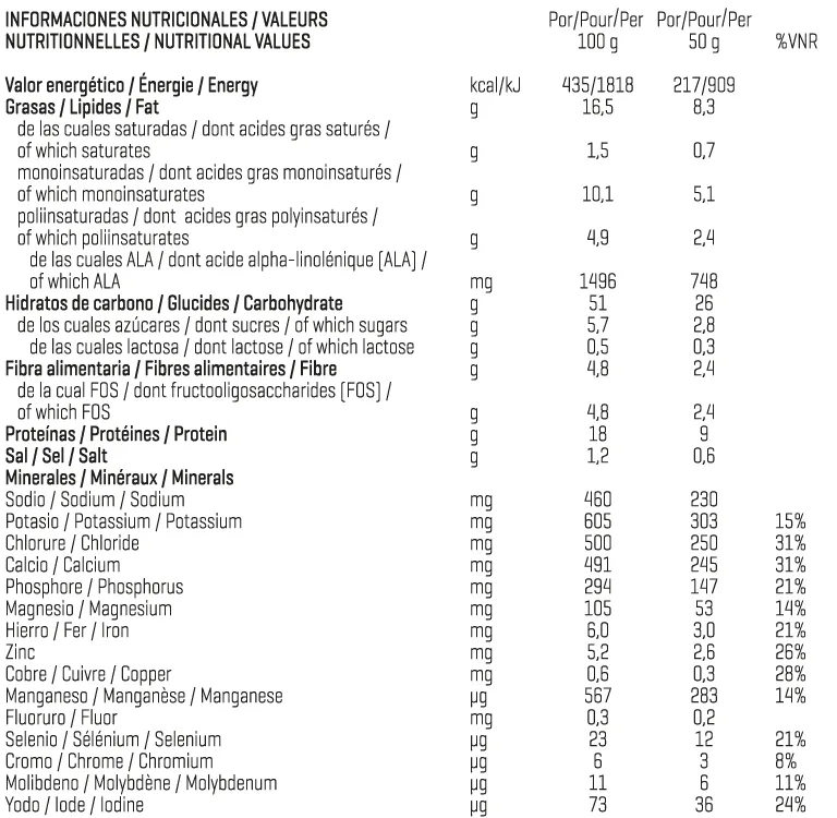 Kuik RTD nutrition label