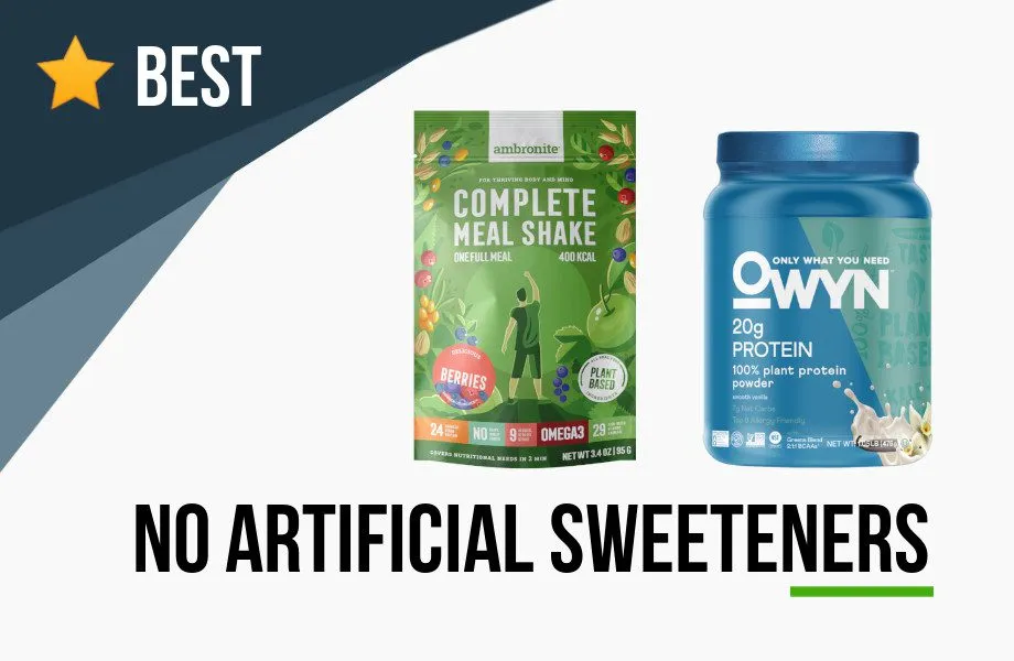 Best Meal Replacement & Protein Shakes without Artificial Sweeteners