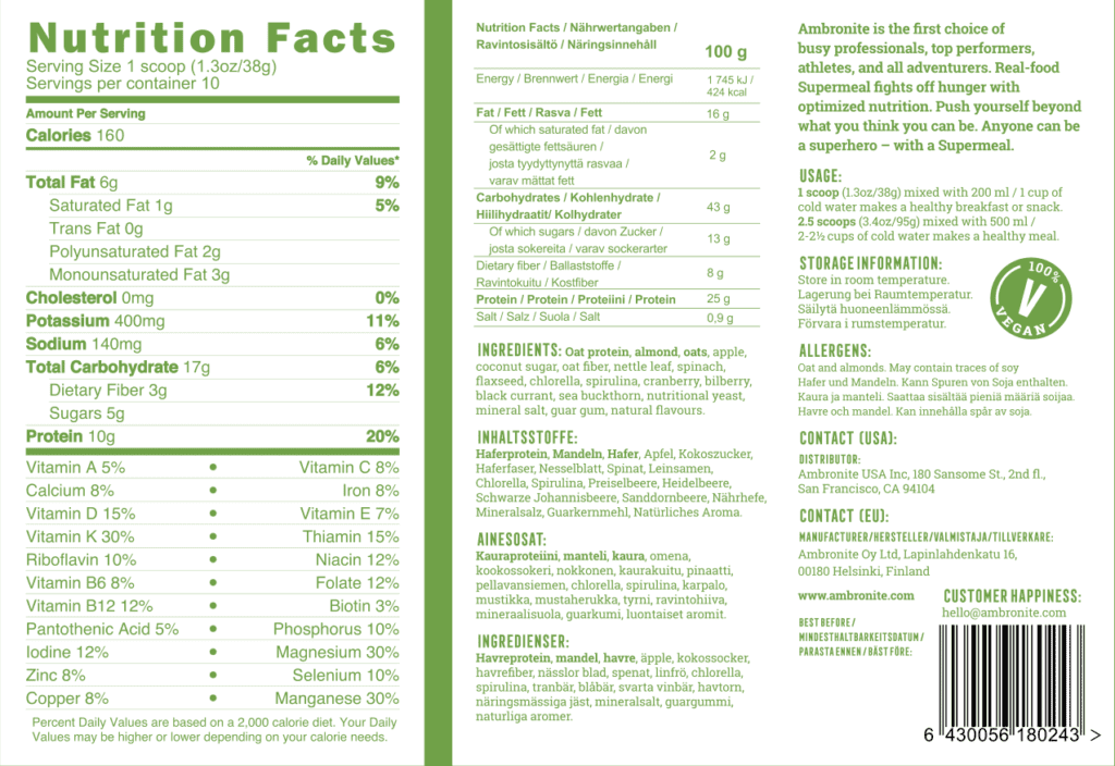 Ambronite Nutrition