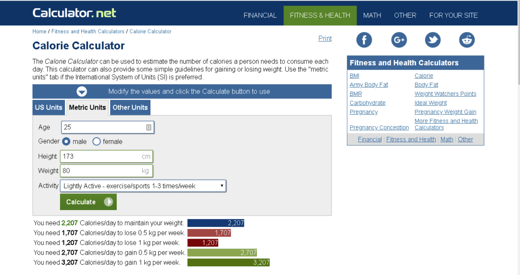 Calorie Calculator