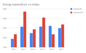 NLM Energy expenditure vs intake