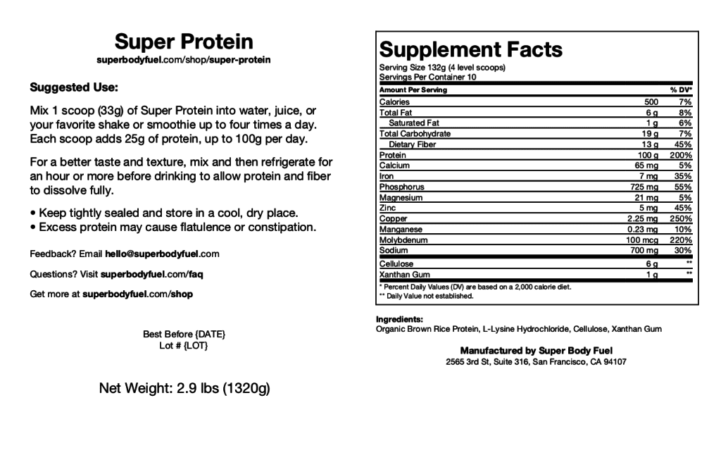 Super Protein Nutrition