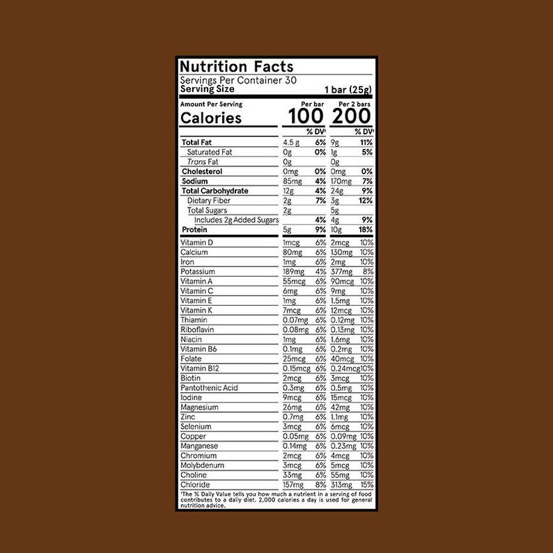 Soylent Squared Nutrition Facts