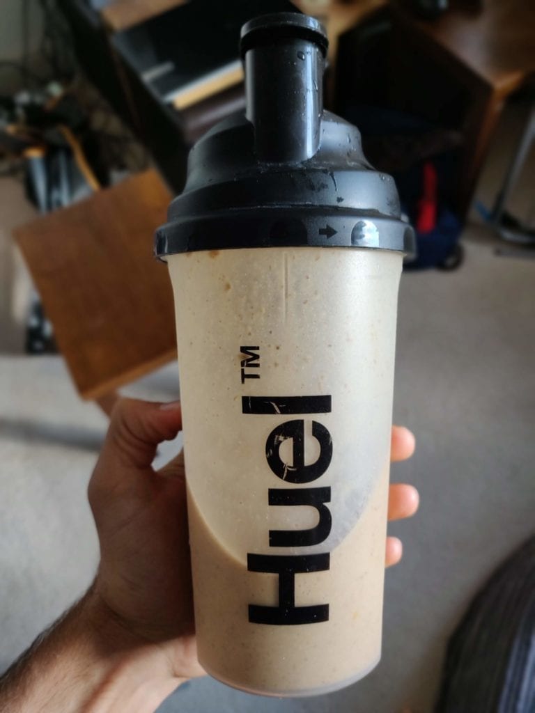 Huel Shaker in use