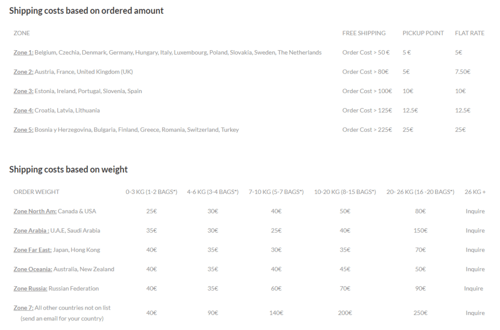 Powdermatter shipping