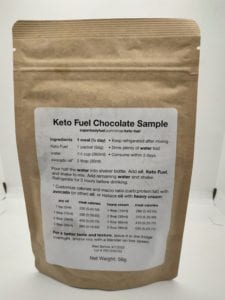 Superbodyfuel review Keto Fuel Chocolate sample