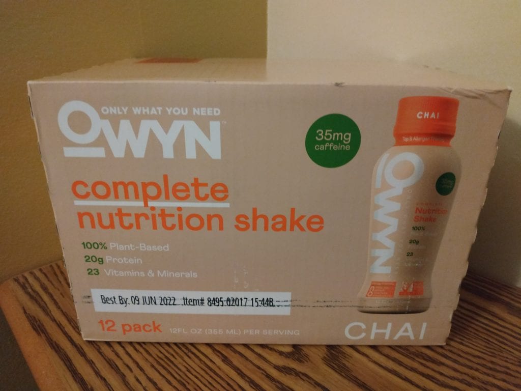 OWYN meal replacement packaging
