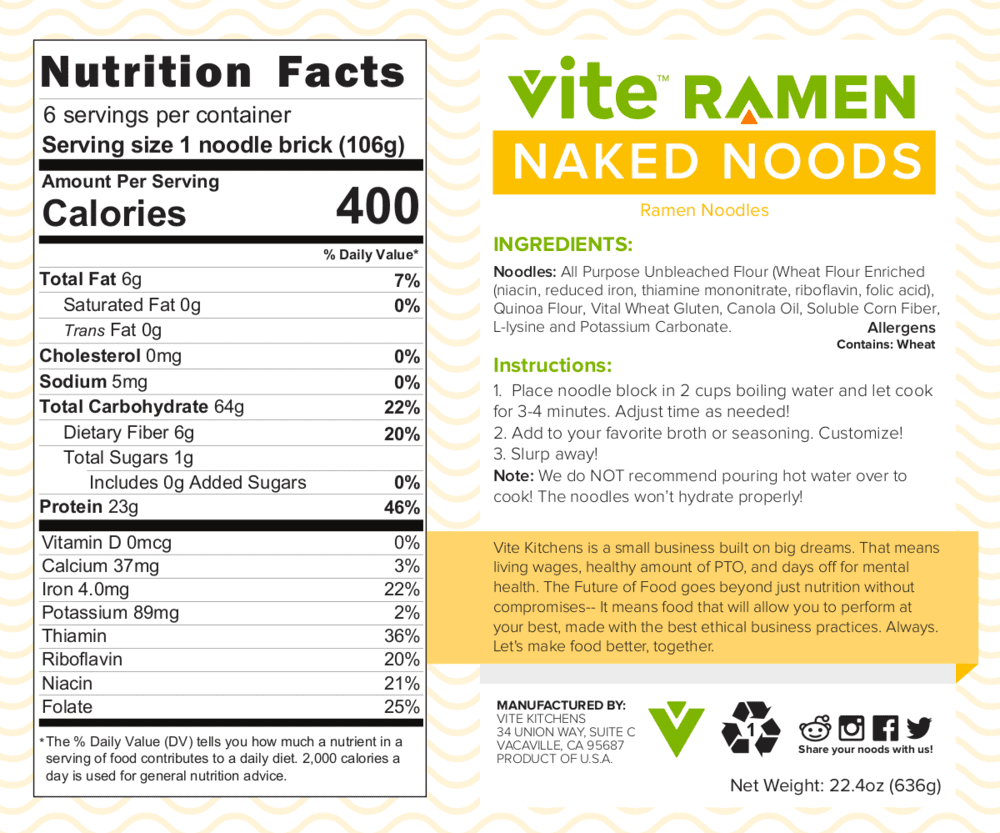 Vite Ramen - Nutrient Dense + Protein Rich Ramen