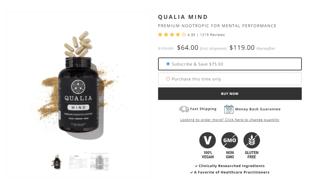 Qualia Mind price review
