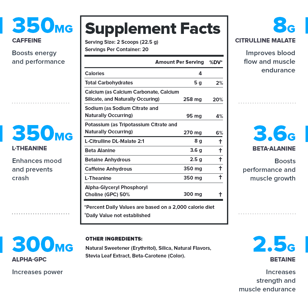 Caffeine Legion PUlse nutrition facts