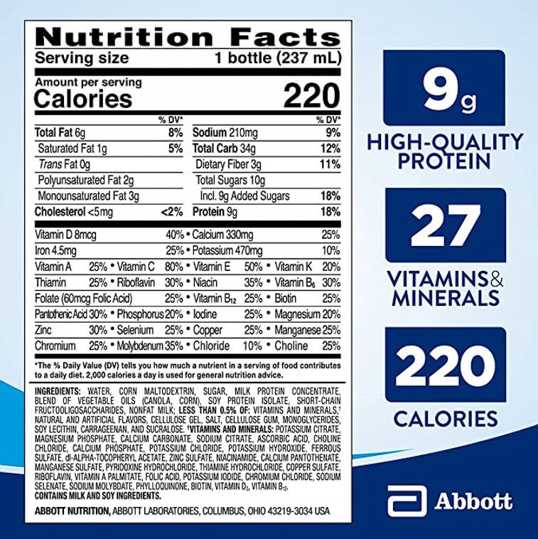 Ensure Nutrition Facts