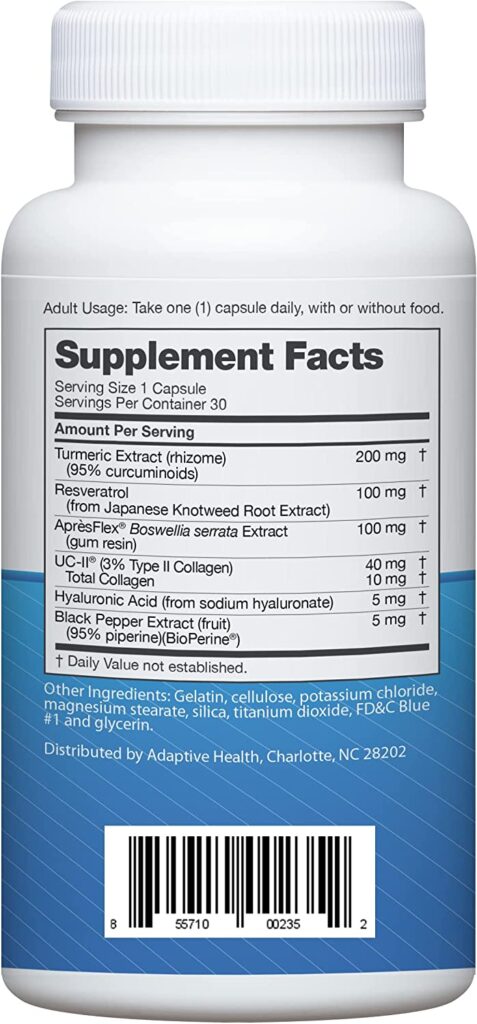 Instaflex supplement facts